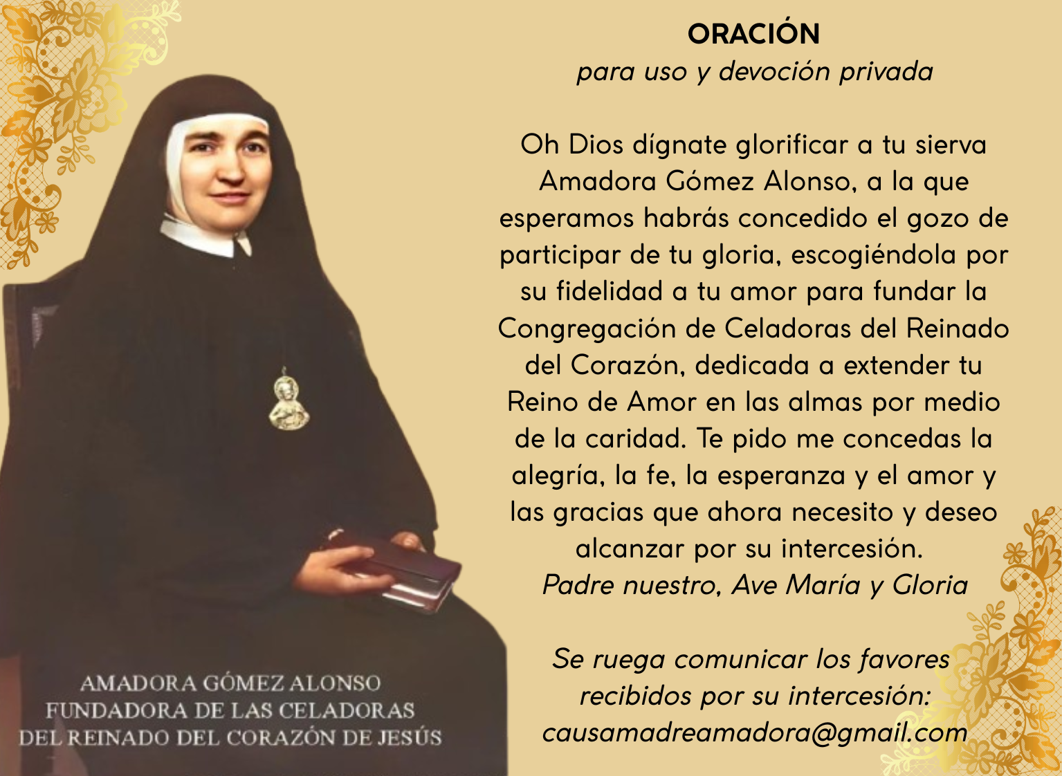 Oración Madre Amadora