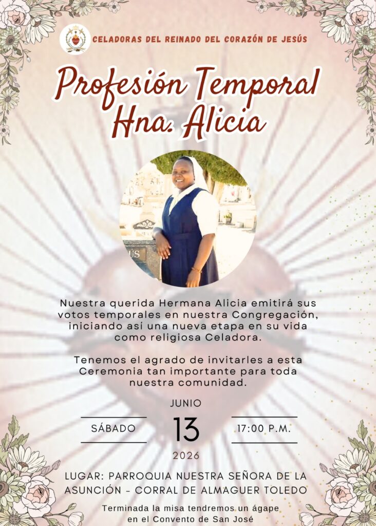 VOTOS TEMPORALES DE LA HERMANA ALICE BANA